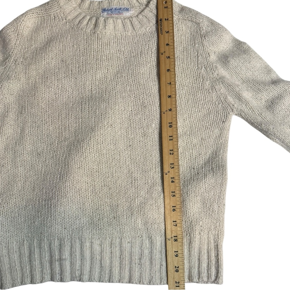 Robert Scott Ltd. Vintage Silk Angora Women's Cream Sweater - Picture 5 of 6